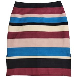 Loft Outlet woman's petite Pencil Skirt Multicolor w/back Zipper size 4P
